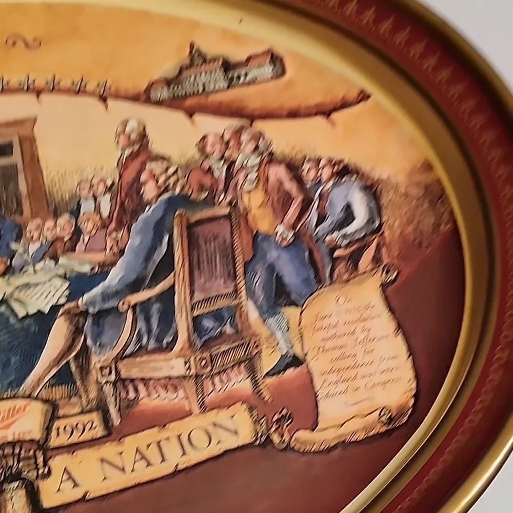 1992 Miller Beer Tin Serving Tray with Historical Scene